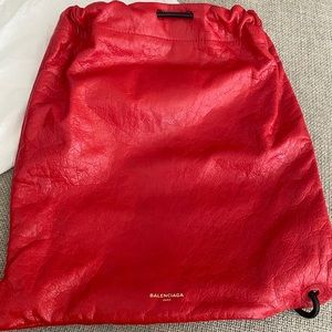 Balenciaga red locker backpack